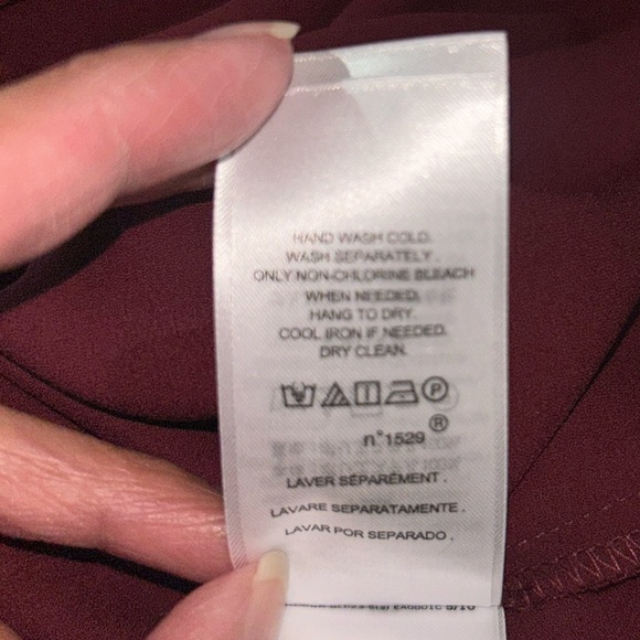 Lauren Ralph Lauren Satin Charmeuse Mock Neck Cocktail Dress (Vintage Burgundy) - Picture 10 of 12